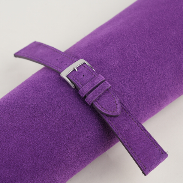 Purple Suede Leather Watch Strap