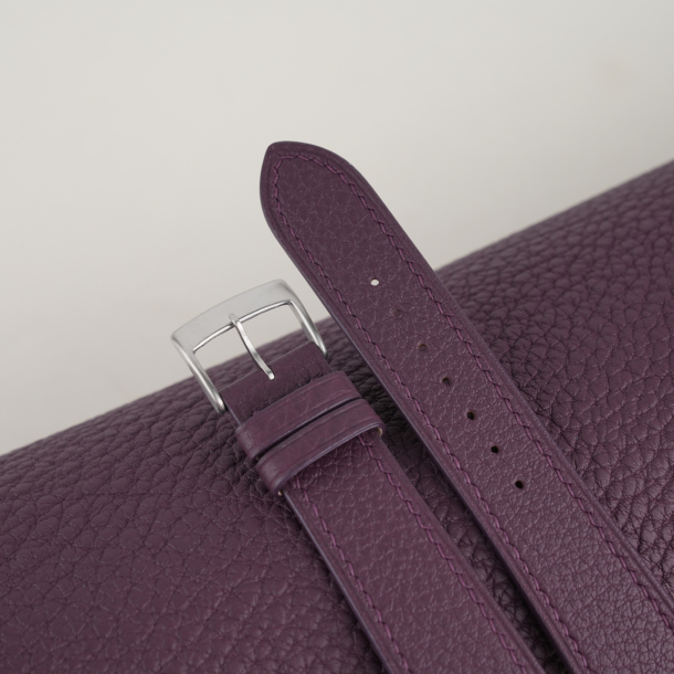 Purple Togo Leather Watch Strap