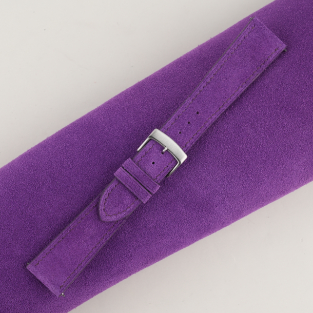 Purple Suede Leather Watch Strap