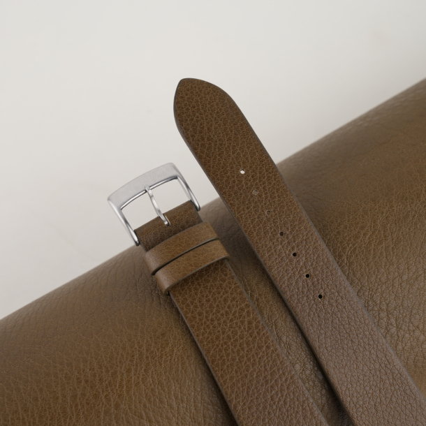 Vintage Olive Swift Leather Watch Strap