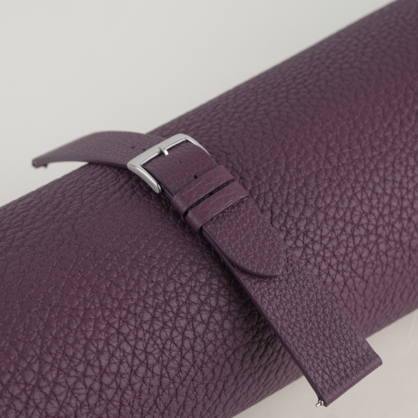 Vintage Purple Togo Leather Watch Strap