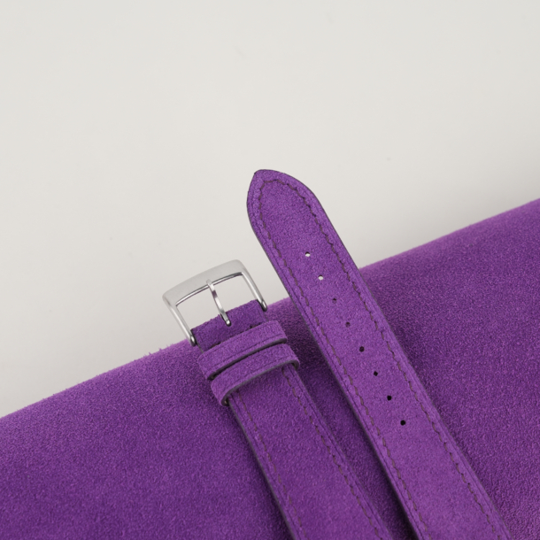 Purple Suede Leather Watch Strap