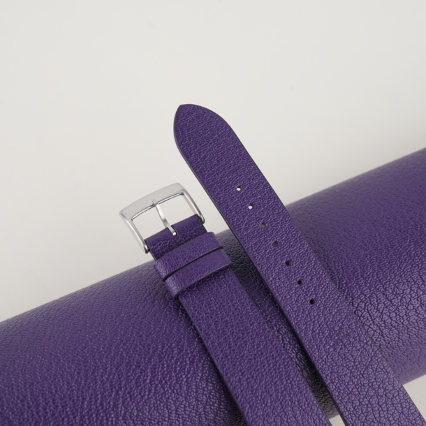 Vintage Purple Alran Chevre Leather Watch Strap