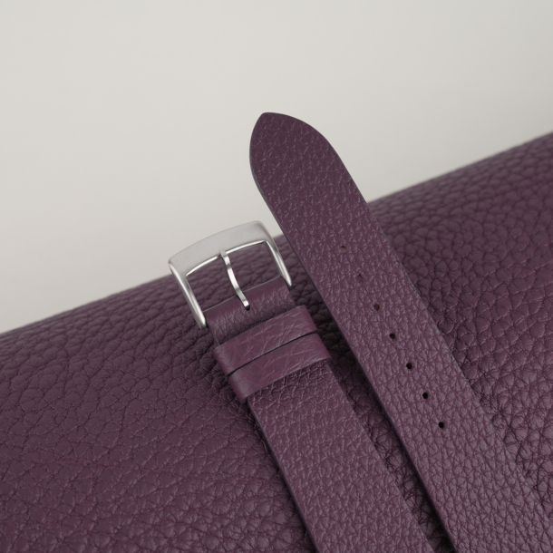 Vintage Purple Togo Leather Watch Strap