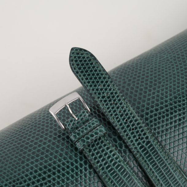 Dark Green Lizard Leather Watch Strap
