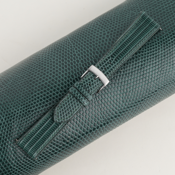 Dark Green Lizard Leather Watch Strap