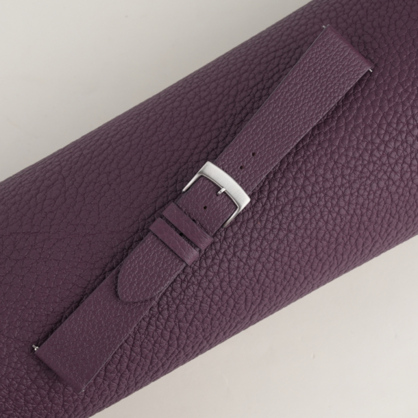 Vintage Purple Togo Leather Watch Strap