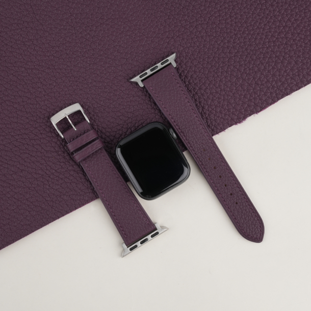 Purple Togo Leather Apple Watch Band