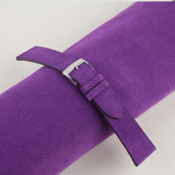 Vintage Purple Suede Leather Watch Strap