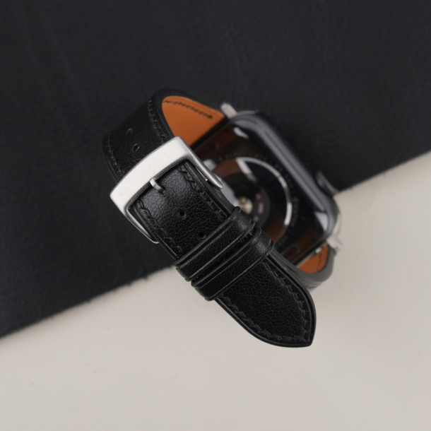 Black Vachetta Leather Apple Watch Band