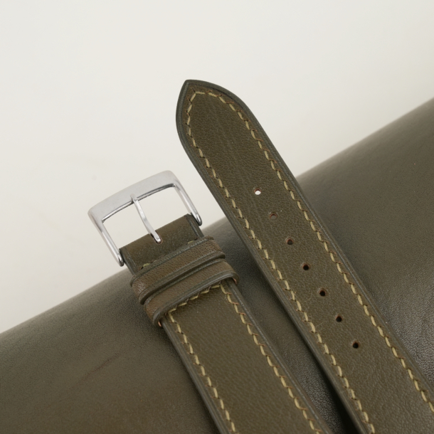 Olive Vachetta Leather Watch Strap
