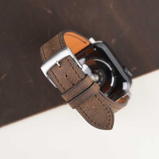 Rustic Crazy Horse Leather Apple Watch Band