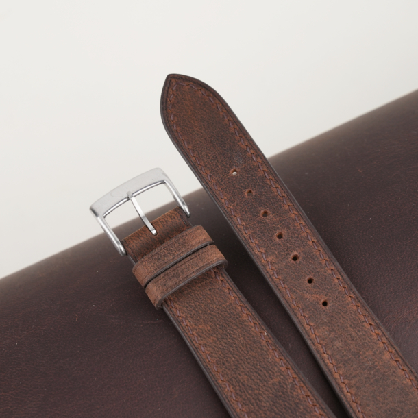 Brown Crazy Horse Leather Watch Strap