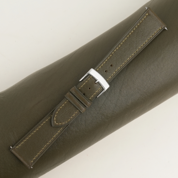 Olive Vachetta Leather Watch Strap