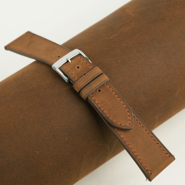 Spanish Brown Crazy Horse Leather Watch Strap