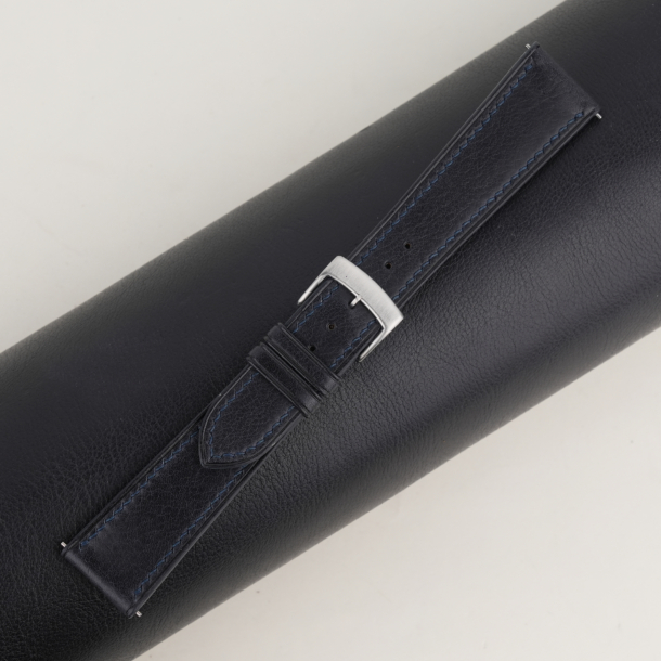 Navy Vachetta Leather Watch Strap