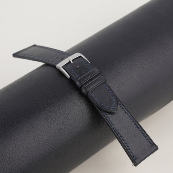 Navy Vachetta Leather Watch Strap