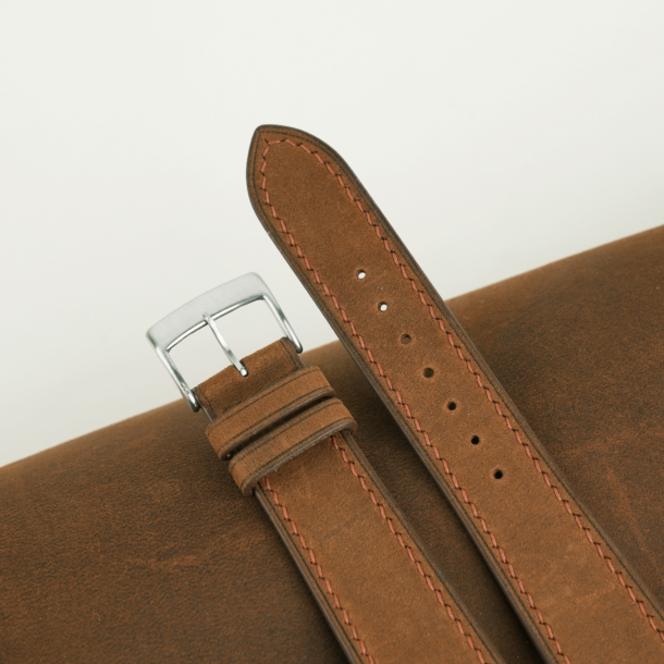 Spanish Brown Crazy Horse Leather Watch Strap