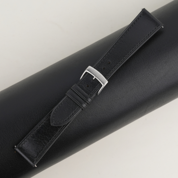 Black Vachetta Leather Watch Strap