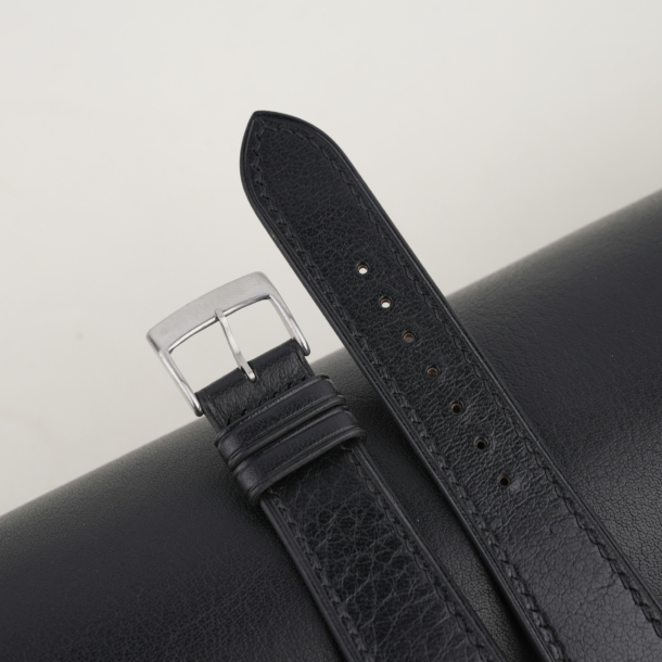 Black Vachetta Leather Watch Strap