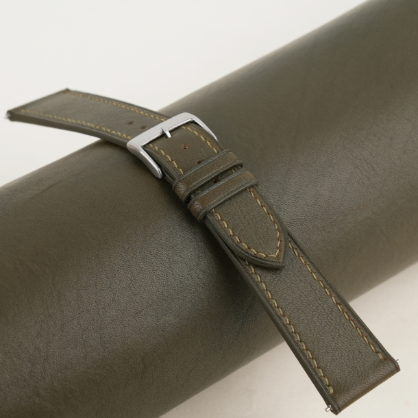 Olive Vachetta Leather Watch Strap