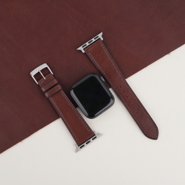 Brown Vachetta Leather Apple Watch Band