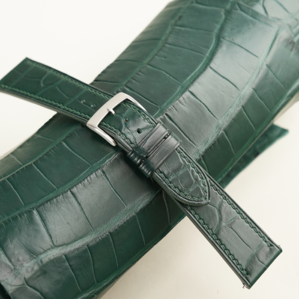 Emerald Green Alligator Leather Watch Strap