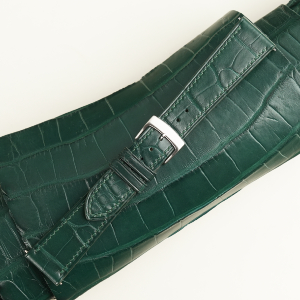 Emerald Green Alligator Leather Watch Strap