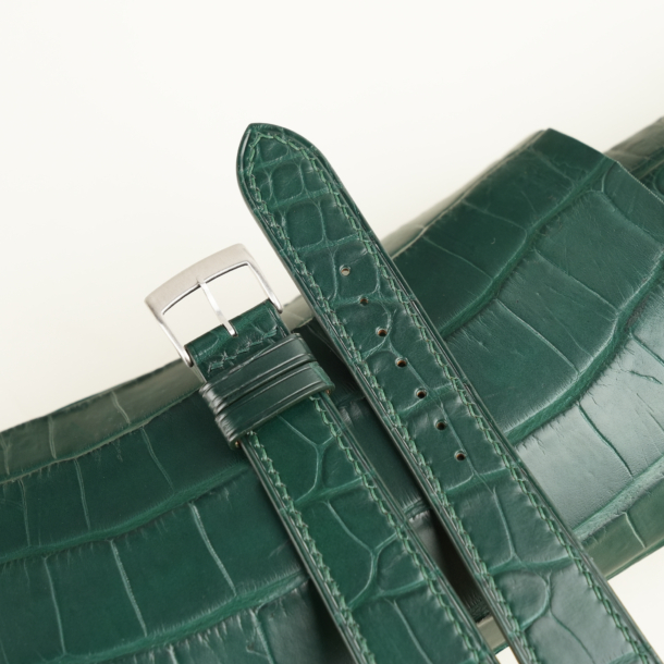 Emerald Green Alligator Leather Watch Strap
