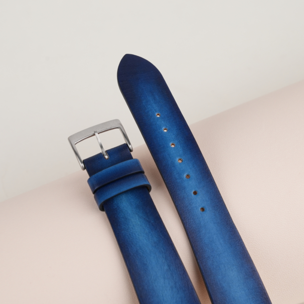 Patina Navy Vegetable Tanned Leather Watch Strap