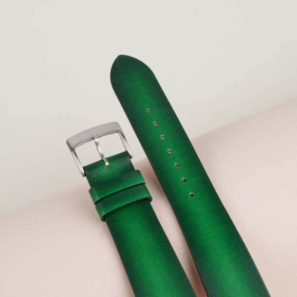 Patina Dark Green Vegetable Tanned Leather Watch Strap