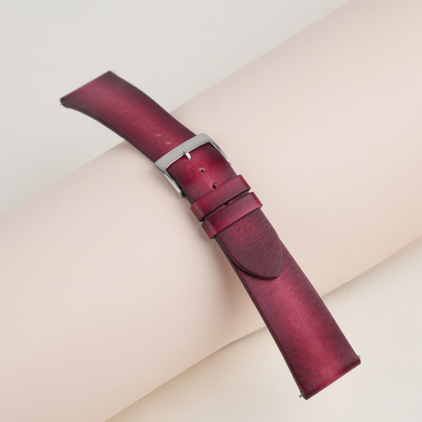 Patina Bordeaux Vegetable Tanned Leather Watch Strap