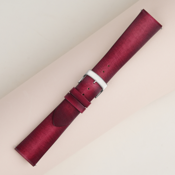 Patina Bordeaux Vegetable Tanned Leather Watch Strap