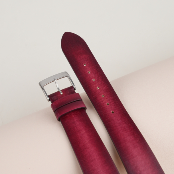 Patina Bordeaux Vegetable Tanned Leather Watch Strap