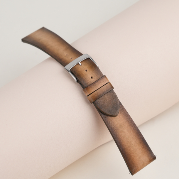 Patina Light Brown Vegetable Tanned Leather Watch Strap