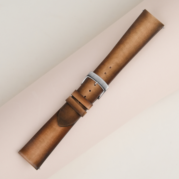 Patina Light Brown Vegetable Tanned Leather Watch Strap