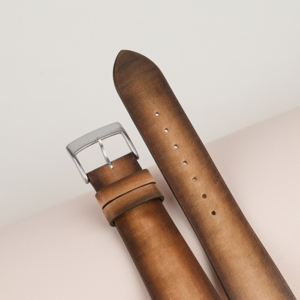 Patina Light Brown Vegetable Tanned Leather Watch Strap