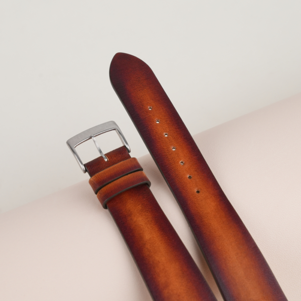 Patina Dark Brown Vegetable Tanned Leather Watch Strap