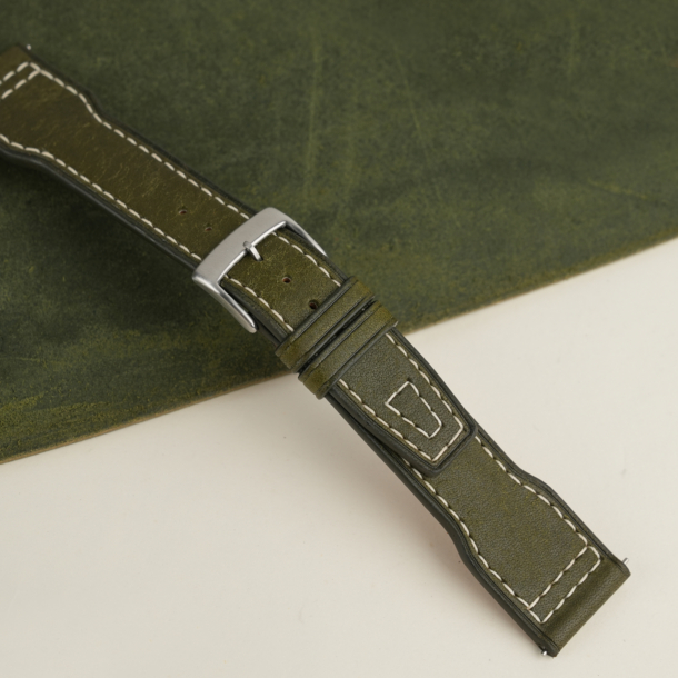 Pilot Dark Olive Pueblo Leather Watch Strap