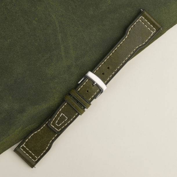 Pilot Dark Olive Pueblo Leather Watch Strap