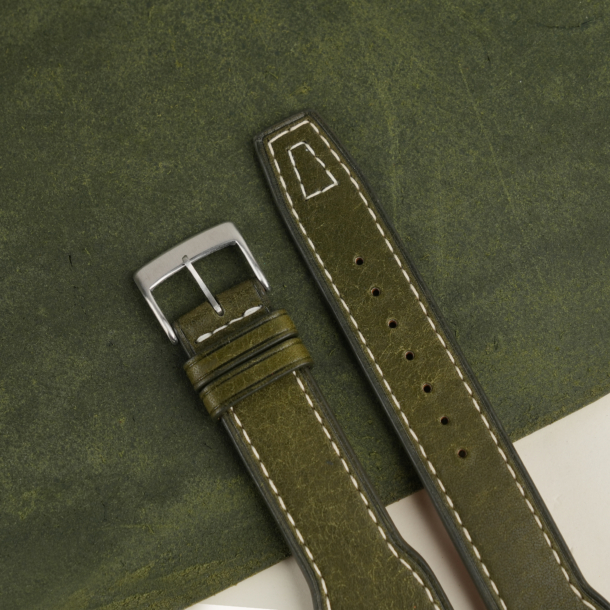 Pilot Dark Olive Pueblo Leather Watch Strapq