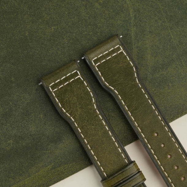 Pilot Dark Olive Pueblo Leather Watch Strap