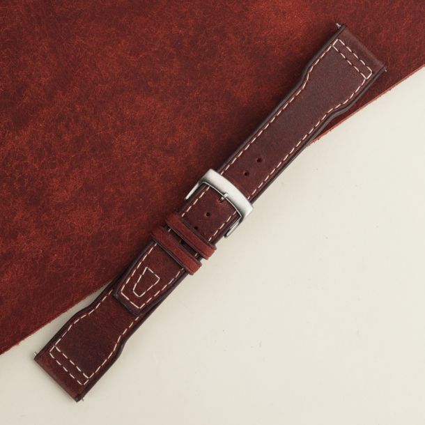 Pilot Burgundy Pueblo Leather Watch Strap