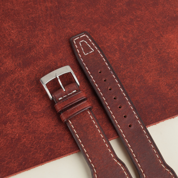 Pilot Burgundy Pueblo Leather Watch Strap