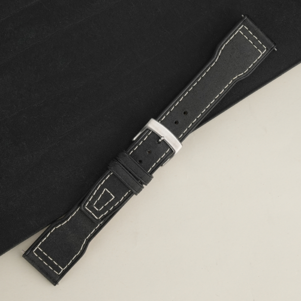 Pilot Black Pueblo Leather Watch Strap