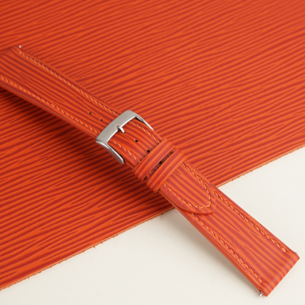 Orange Epi Leather Watch Strap