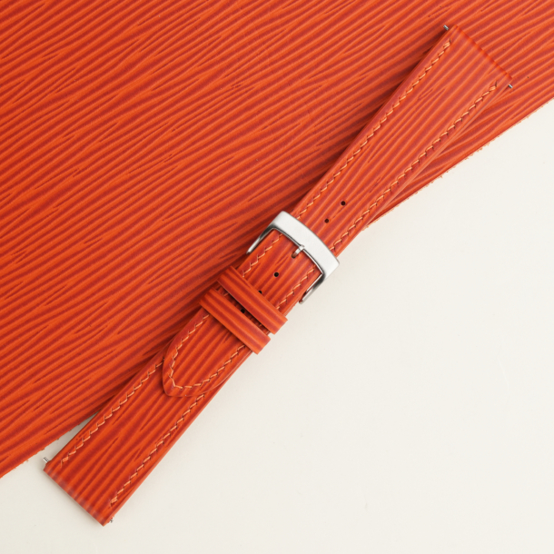 Orange Epi Leather Watch Strap