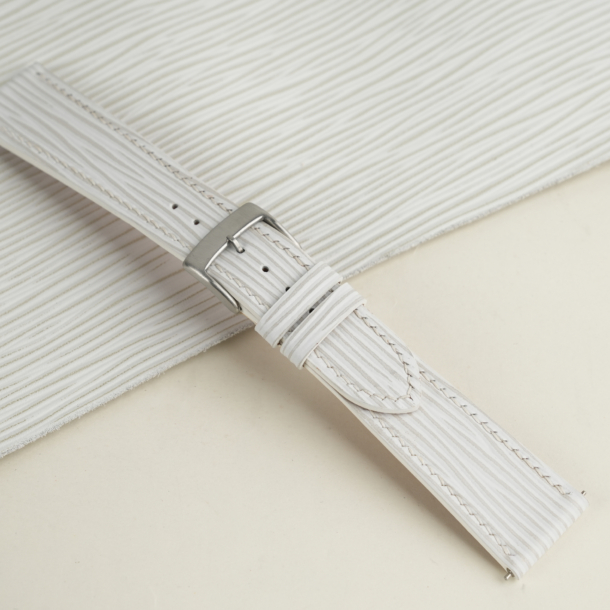 White Epi Leather Watch Strap