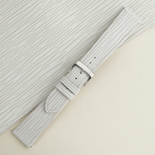 White Epi Leather Watch Strap