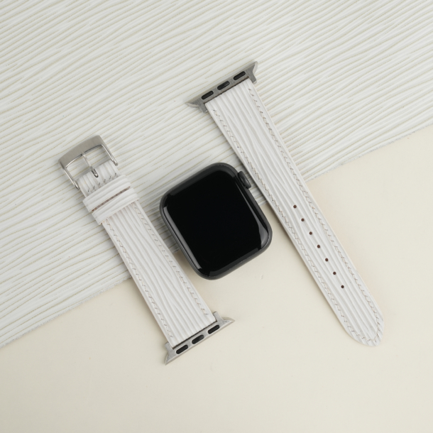 White Epi Leather Apple Watch Band 2 White Epi Leather Apple Watch Band